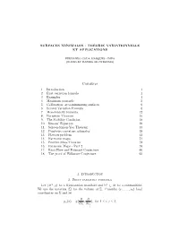 Surfaces Minimales : Theorie´ Variationnelle Et Applications
