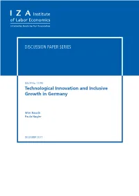 Technological Innovation and Inclusive Growth in Germany