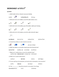 WORKSHEET of STD 3Rd