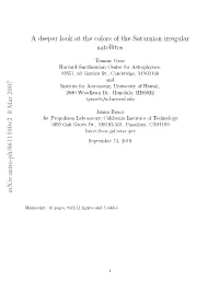 A Deeper Look at the Colors of the Saturnian Irregular Satellites Arxiv
