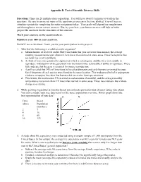 Appendix B: Test of Scientific Literacy Skills