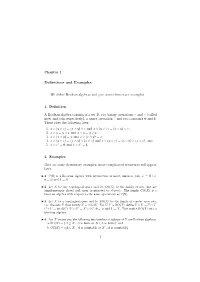Boolean Algebras and Give Some Elementary Examples