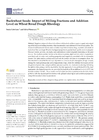 Buckwheat Seeds: Impact of Milling Fractions and Addition Level on Wheat Bread Dough Rheology