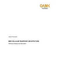 MER CELLULAR TELEPHONY ARCHITECTURE Software Analysis and Description