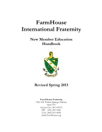 New Member Education Handbook Revised Spring 2013