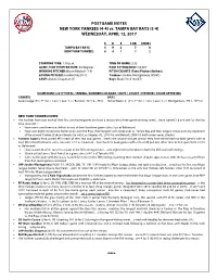 Post-Game Notes