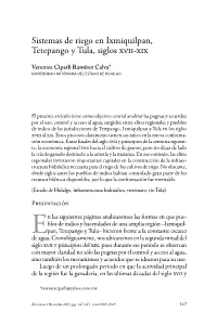 Sistemas De Riego En Ixmiquilpan, Tetepango Y Tula, Siglos Xvii-Xix
