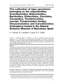 The Collection of Type Specimens Belonging to The
