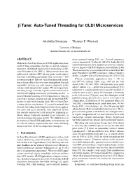 Μtune: Auto-Tuned Threading for OLDI Microservices