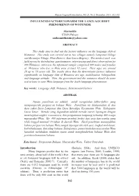162 Influenced Factors Towards the Language Shift