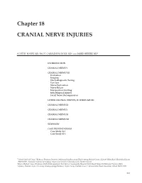 Chapter 18 CRANIAL NERVE INJURIES