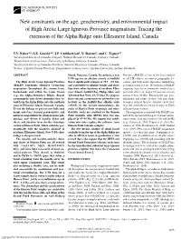 New Constraints on the Age, Geochemistry