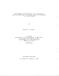 Rating System and a Presleep Induction Procedure for Lucid Dreams