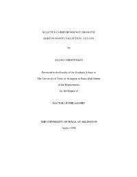 Selected Correspondence from the Horton Foote