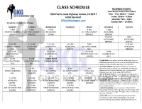 Class Schedule