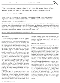 Climate-Induced Changes in the Microlepidoptera Fauna of the Netherlands and the Implications for Nature Conservation