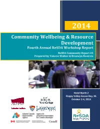 Community Wellbeing & Resource Development