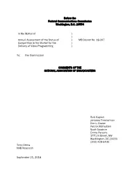 NAB Comments Re: Video Competition