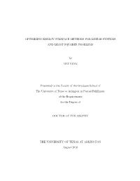 Optimizing Krylov Subspace Methods for Linear Systems