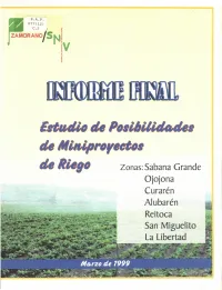 Sabana Grande Ojojona Curarén Alubarén La Libertad