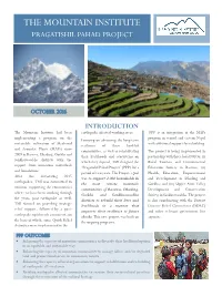 The Mountain Institute Pragatishil Pahad Project