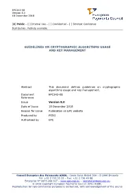 Guidelines on Cryptographic Algorithms Usage and Key Management