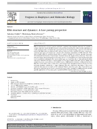 RNA Structure and Dynamics: a Base Pairing Perspective