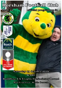 Rrane Our First Game Until We Have Tried and Tested All Aspects of Facility from Playing on the Pitches to Pouring a Pint in Th