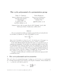 The Cycle Polynomial of a Permutation Group