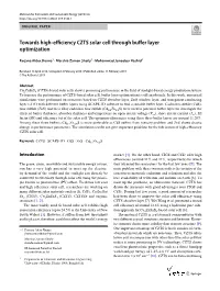 Towards High-Efficiency CZTS Solar Cell Through Buffer Layer Optimization
