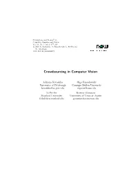 Crowdsourcing in Computer Vision