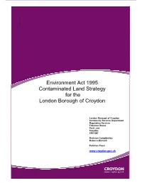 Environment Act 1995 Contaminated Land Strategy for the London Borough of Croydon