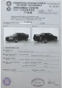 Homologation Form Number 5405 Group a (Pdf