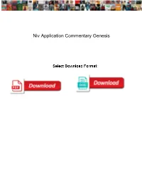 Niv Application Commentary Genesis