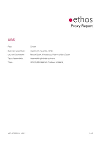 Proxy Report