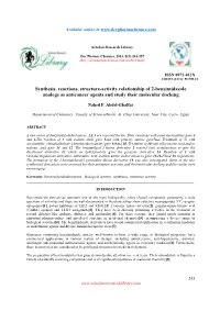 Synthesis, Reactions, Structure-Activity Relationship of 2-Benzimidazole Analogs As Anticancer Agents and Study Their Molecular Docking