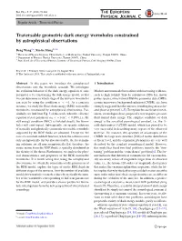 Traversable Geometric Dark Energy Wormholes Constrained by Astrophysical Observations