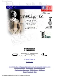 A Midwife's Tale" Is Provided in Part by the National Endowment for the Humanities