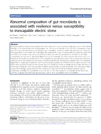 Abnormal Composition of Gut Microbiota Is Associated