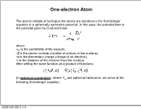 One-Electron Atom