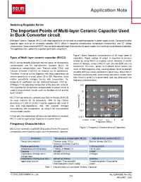 The Important Points of Multi-Layer Ceramic Capacitor Used in Buck Converter Circuit