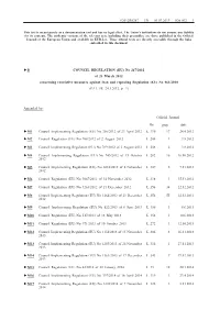 COUNCIL REGULATION (EU) No 267/2012 of 23 March 2012 Concerning Restrictive Measures Against Iran and Repealing Regulation (EU) No 961/2010 (OJ L 88, 24.3.2012, P
