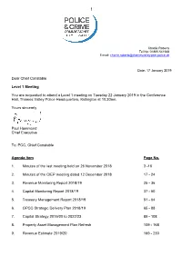 Dear Chief Constable Level 1 Meeting You Are Requested to Attend