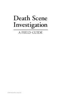 Death Scene Investigation a FIELD GUIDE