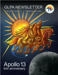 GLPA Newsletter Incorporates Small Sections of Several NASA Images for Its Page Mastheads