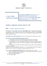 International Students Applications Enrolling in Master’S Degree Programmes A.Y