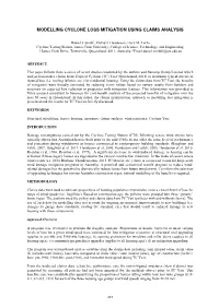Modelling Cyclone Loss Mitigation Using Claims Analysis