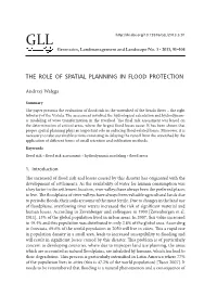 The Role of Spatial Planning in Flood Protection