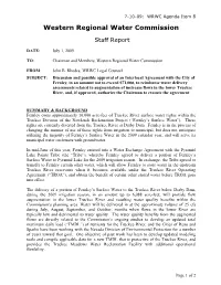 Discussion and Possible Approval of an Interlocal Agreement with the City of Fernley