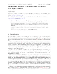 Momentum Sections in Hamiltonian Mechanics and Sigma Models